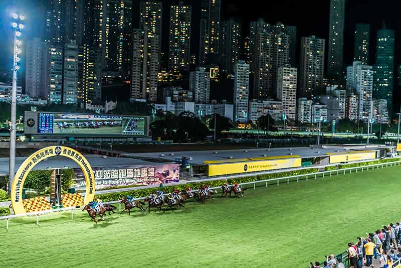 hong kong at night (happy valley racecourse)