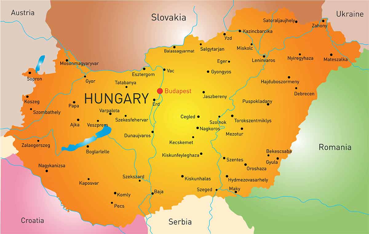 hungary map