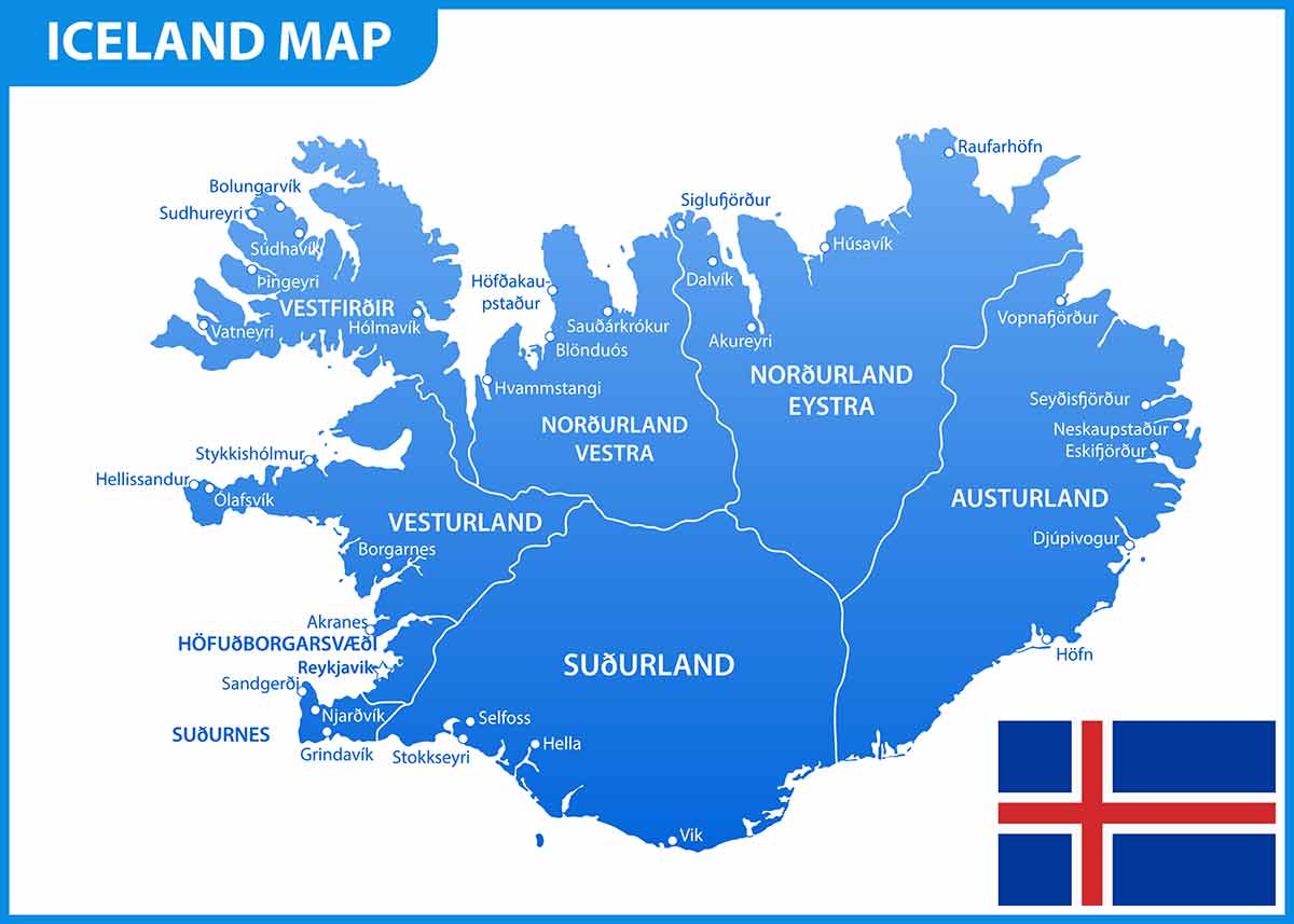 iceland cities map