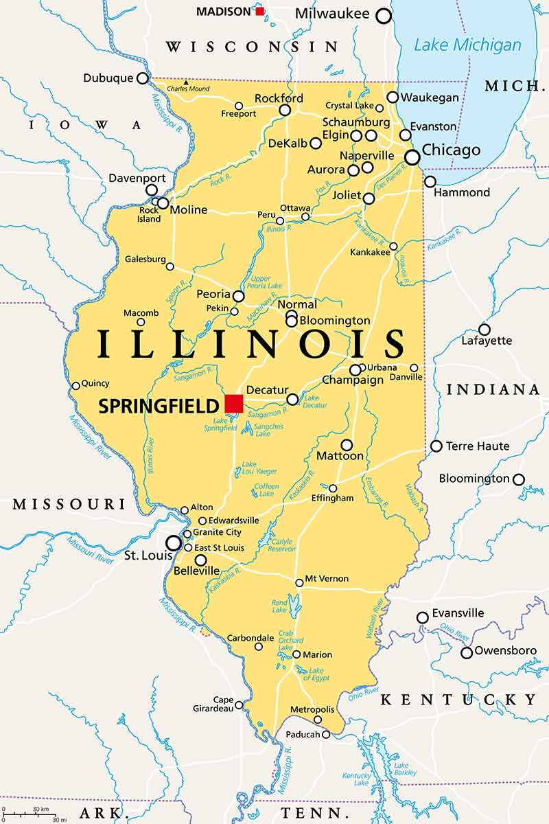 illinois map