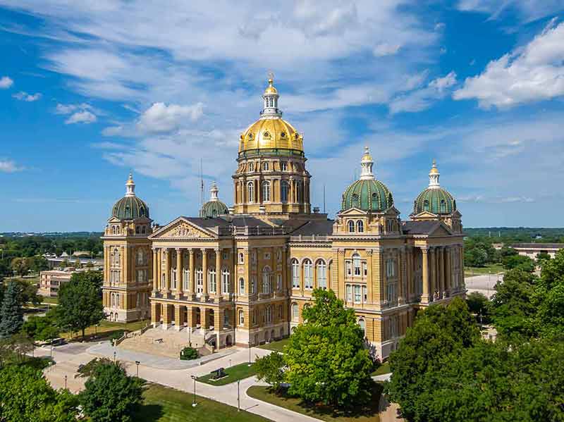 iowa state landmarks Iowa State Capitol