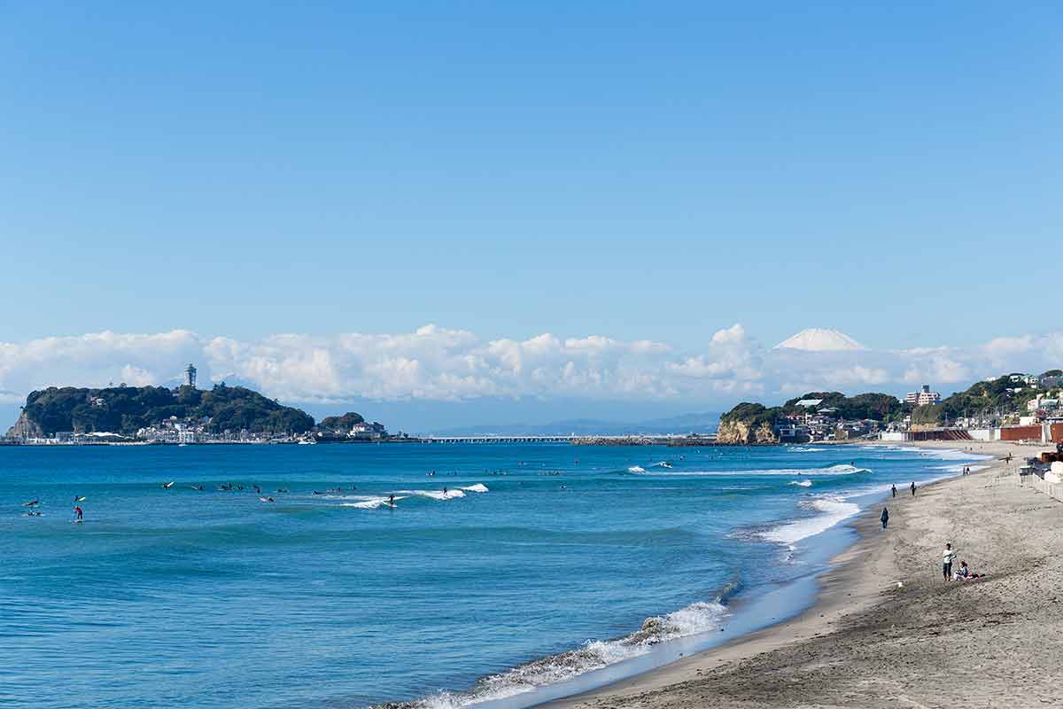 Enoshima Beach In Kamakura City