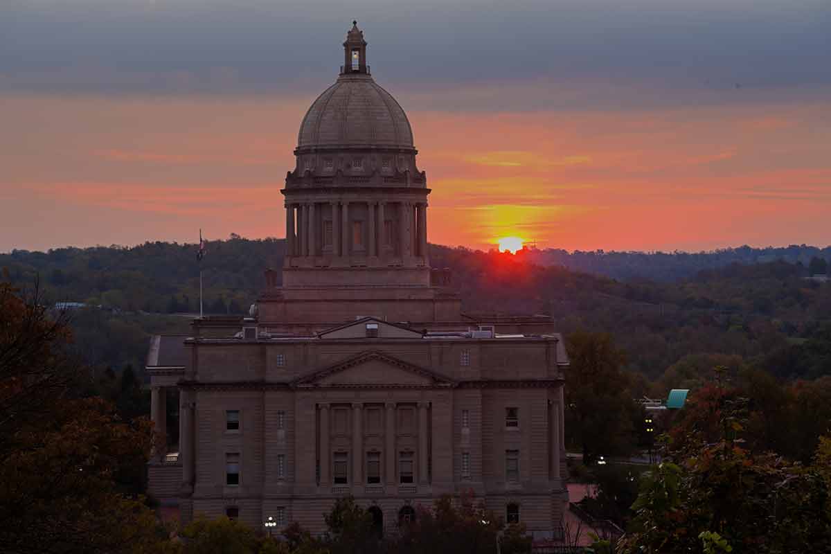 kentucky historical landmarks State Capitol Building at sunrise