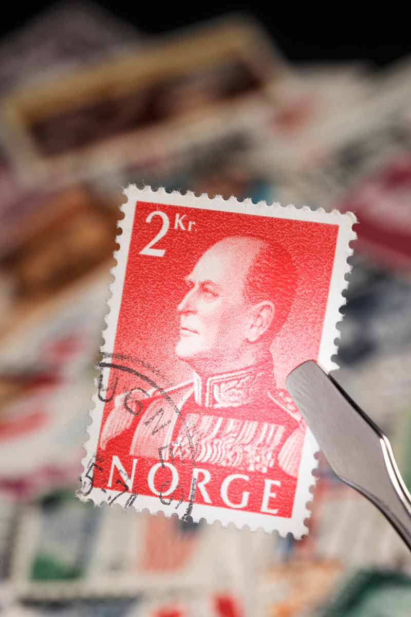 king olav norway stamp