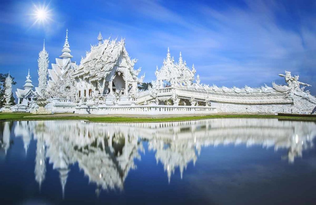 landmark in thailand white temple