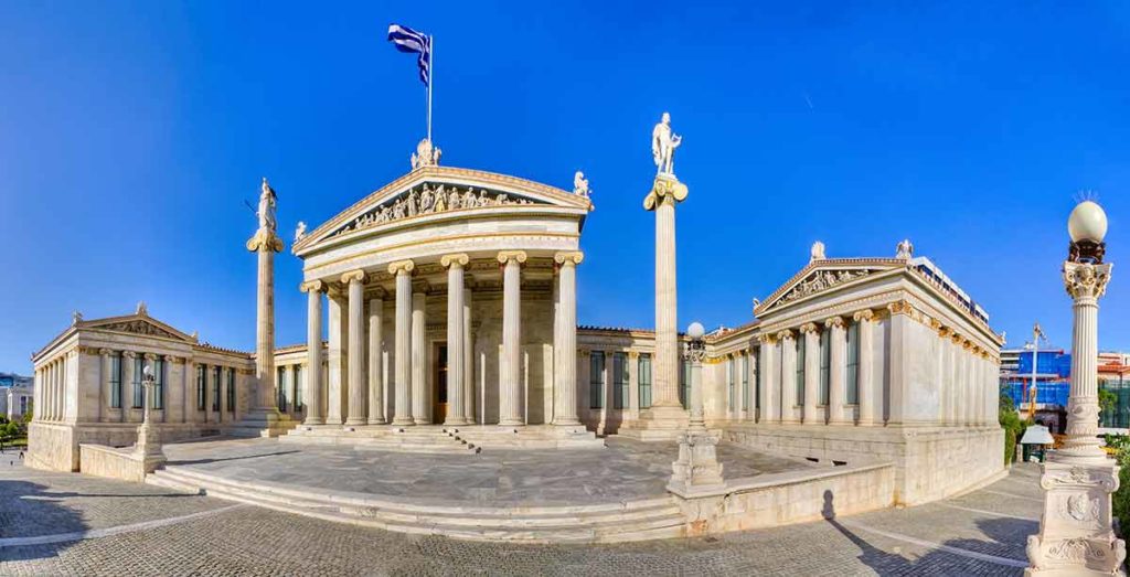 academy of athens is a landmark in athens