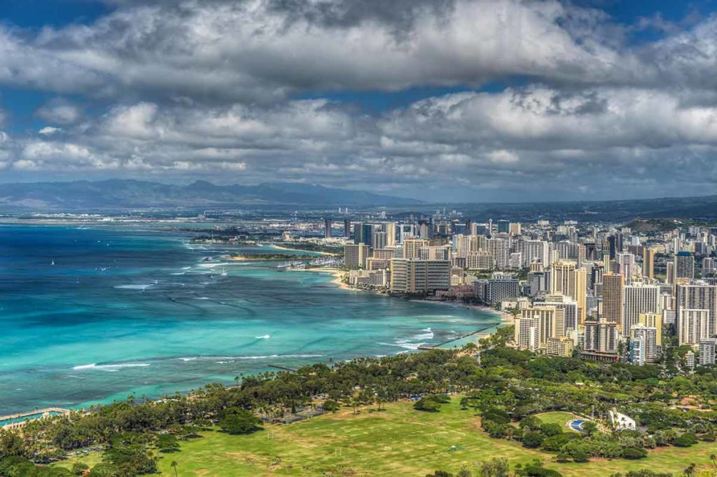 landmarks in hawaii hanauma bay aerial