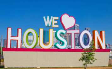 landmarks in houston We Love Houston Sign