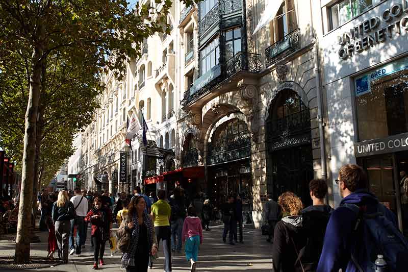 landmarks in paris Avenue des Champs-Elysees shops