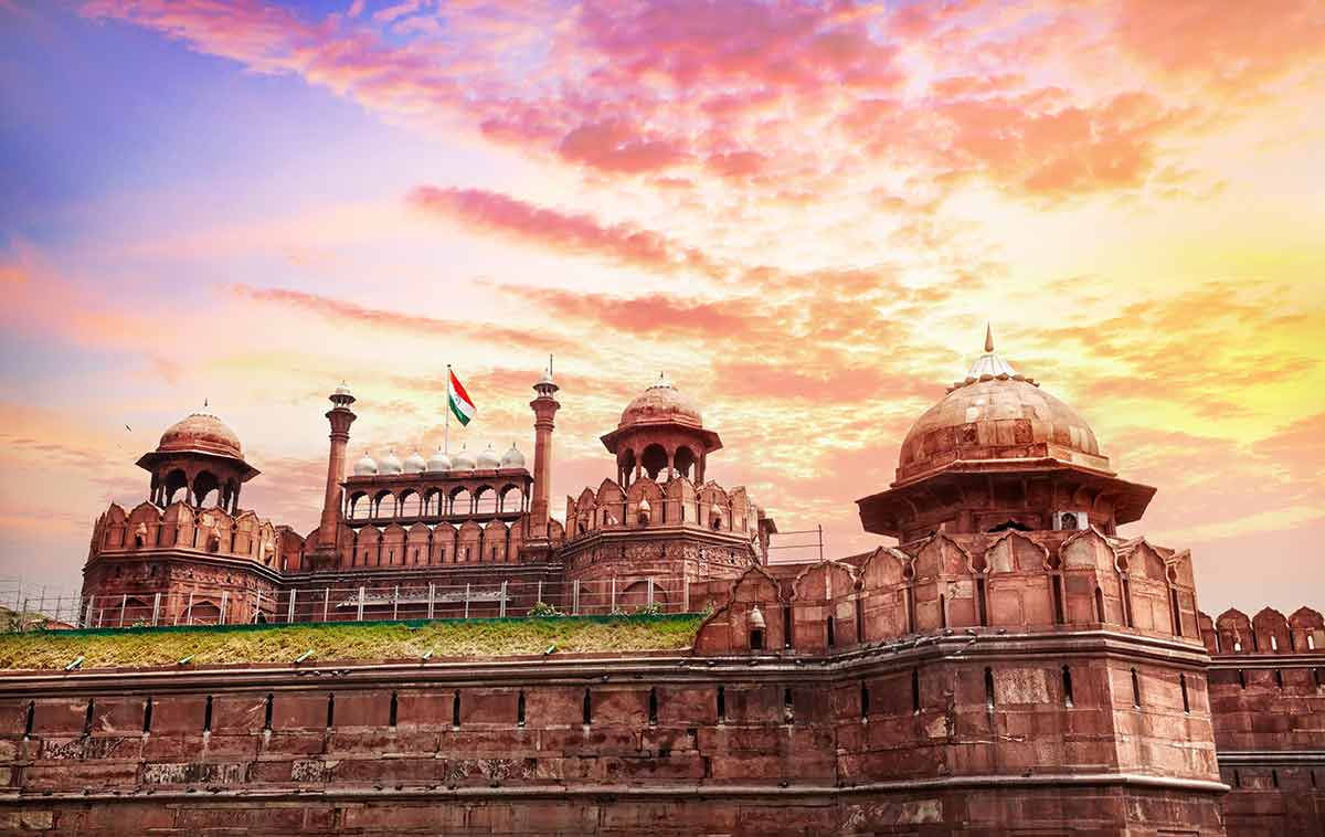 Red Fort is one of the top landmarks of delhi India
