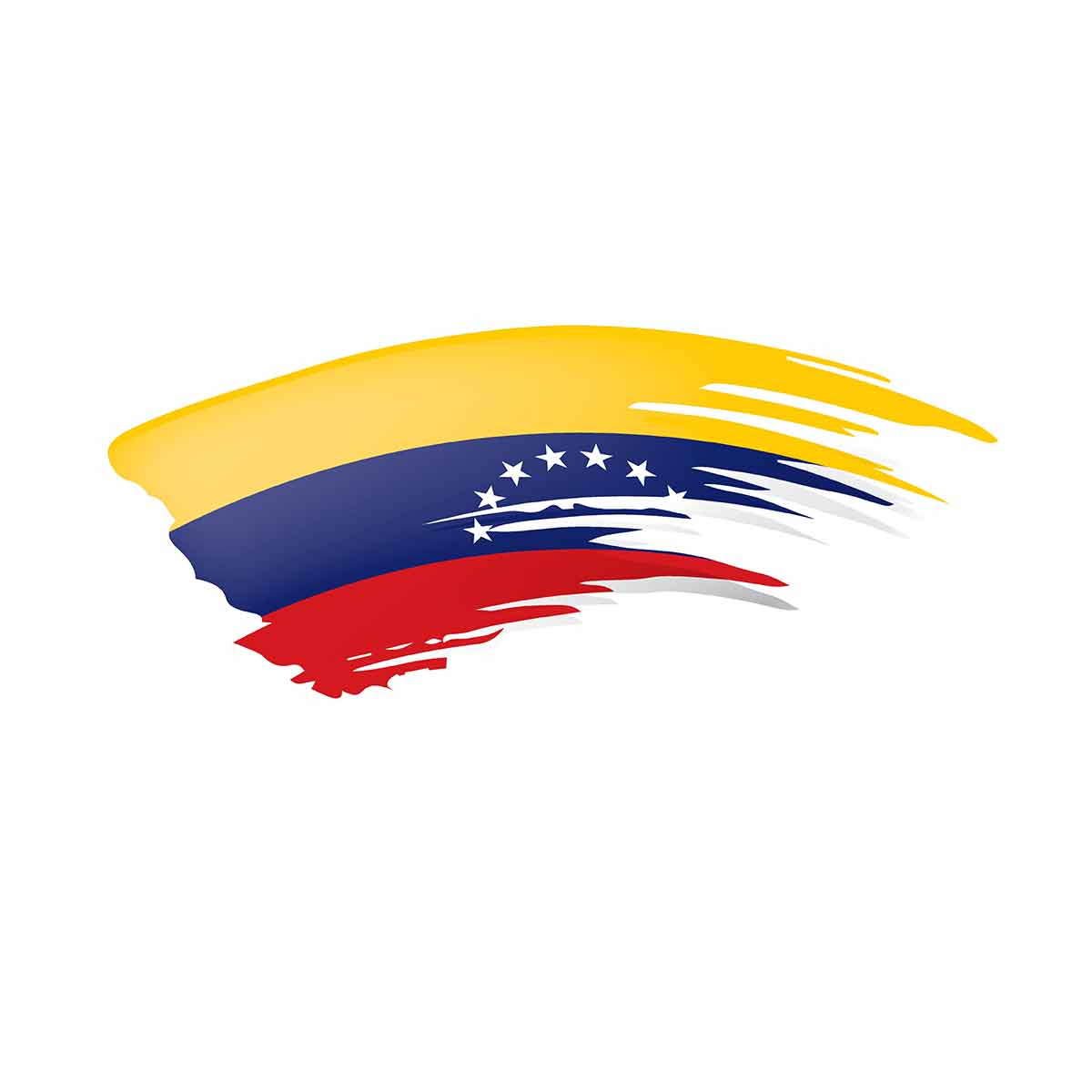 landmarks of venezuela Venezuela flag, vector illustration on a white background