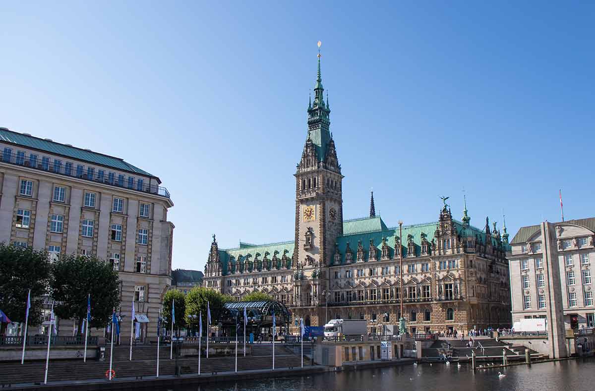 The Hamburg City On A Sunny Day