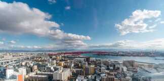 Aerial View Of Osaka Bay