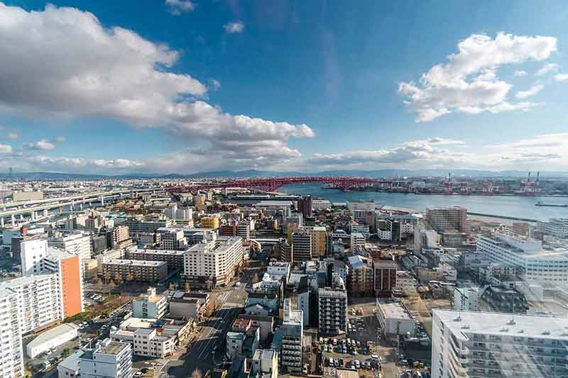Aerial View Of Osaka Bay