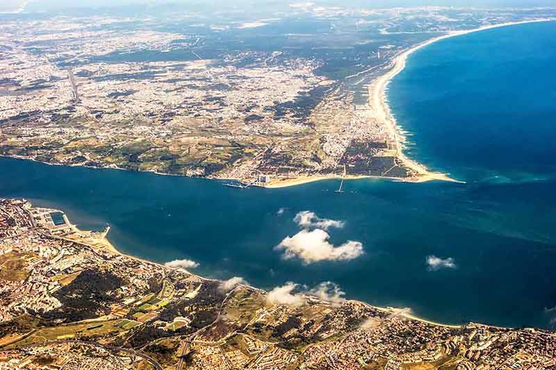list of longest beaches in the world Costa da Caparica