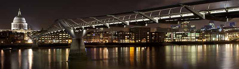 london landmarks st pauls millenium bridge
