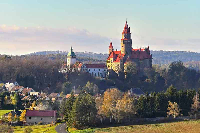 major castles in Czech Republic Bouzov castle