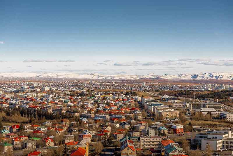 Reykjavik aerial view