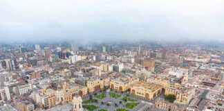 Aerial View Of Lima Main Square