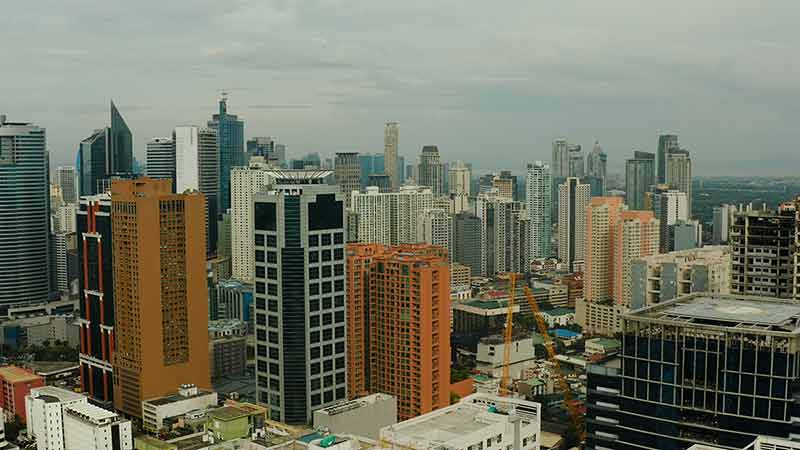 Manila City With Skyscrapers
