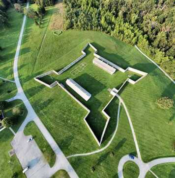 aerial view of Fort Frederick State Park