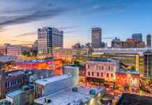 20 things to do in Memphis for music BBQ and soul Memphis' Beale street aerial at night