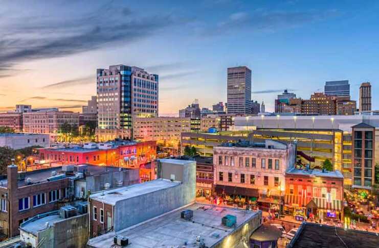 20 things to do in Memphis for music BBQ and soul Memphis' Beale street aerial at night