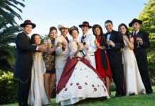 20 Mexican Traditions You’ll Wish You Grew Up With mexican quinceanera traditions - group of young people dressed up in finery holding champagne flasses