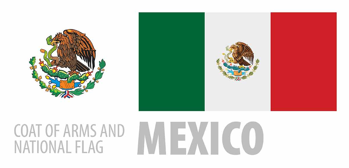 mexican traditions coat of arms and flag