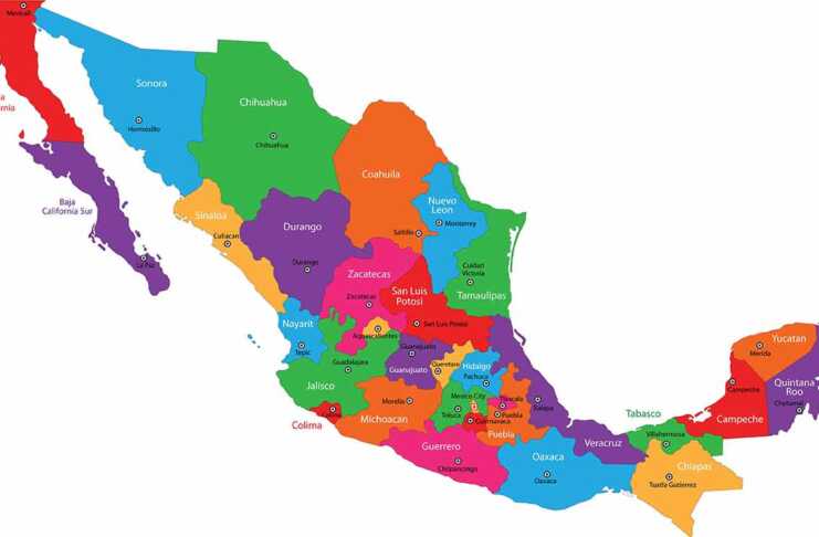 Cities in Mexico: 20 Must-Visit Cities for Your Travel Bucket List colourful mexico cities map