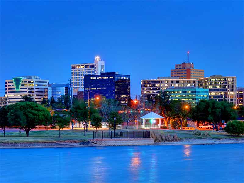 midland texas by the river at night