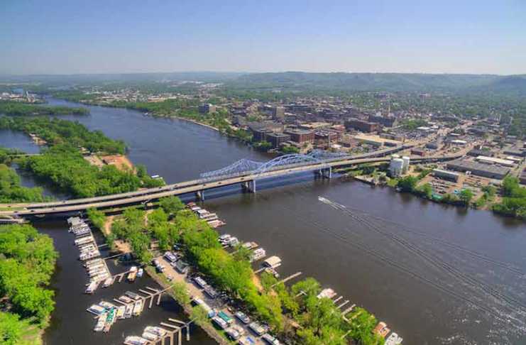 20 Things To Do In La Crosse WI Worth The Trip mississippi river la crosse aeriel view of the river and marina