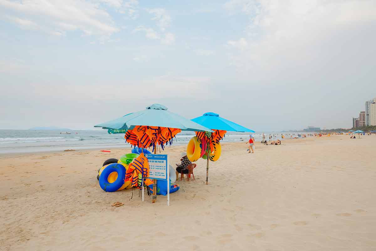most beautiful beaches in vietnam floaties for rent in Danang