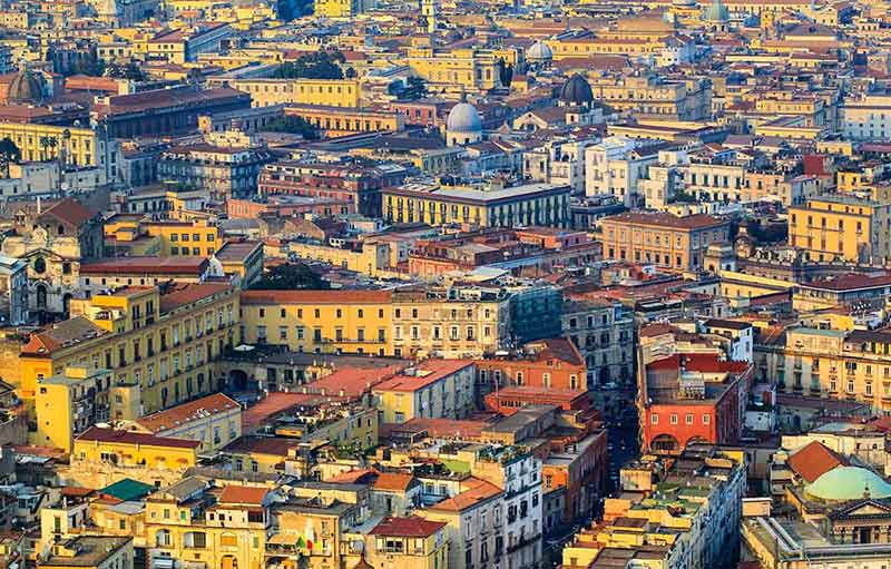 Skyline Of The City Of Naples
