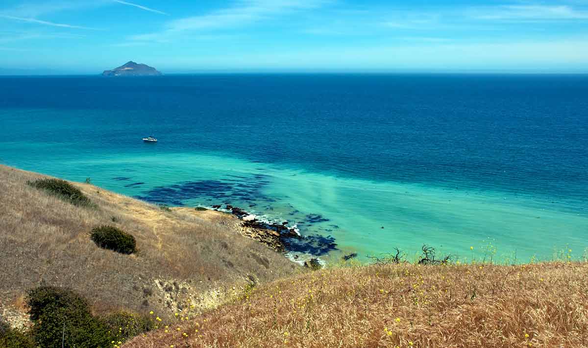 national parks in california map the green ocean and Santa Cruz Island
