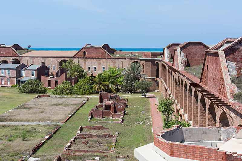 national parks in florida internal view of Fort Jefferson