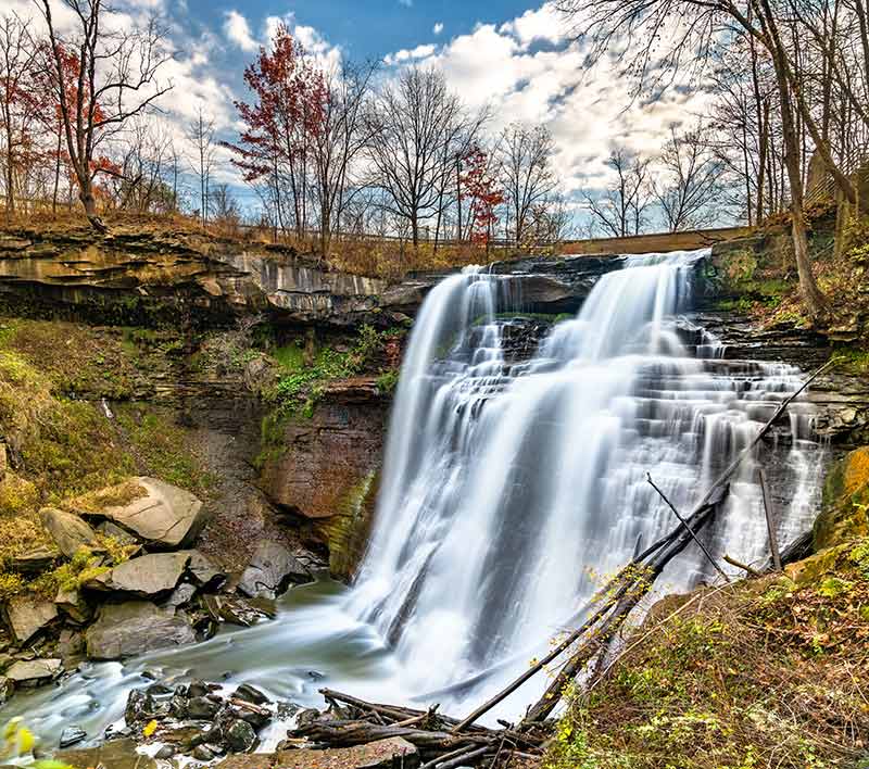national parks in ohio brandywine falls in autumn
