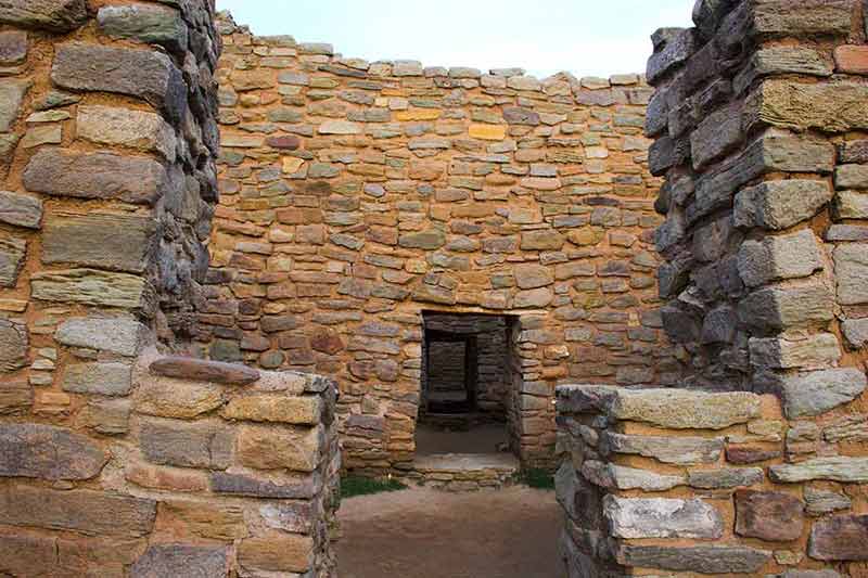 national parks in santa fe new mexico stone ruins built by the Aztecs