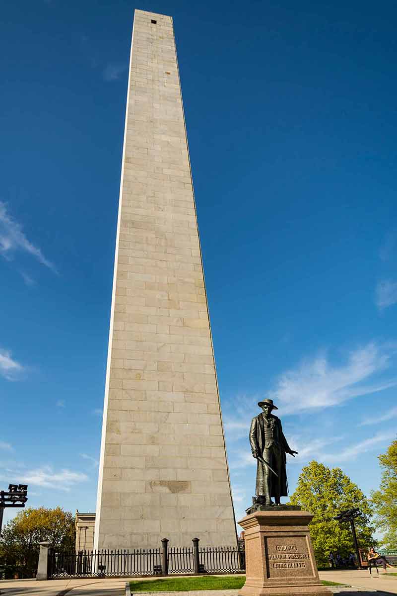 national parks massachusetts monument and statue against blue sky