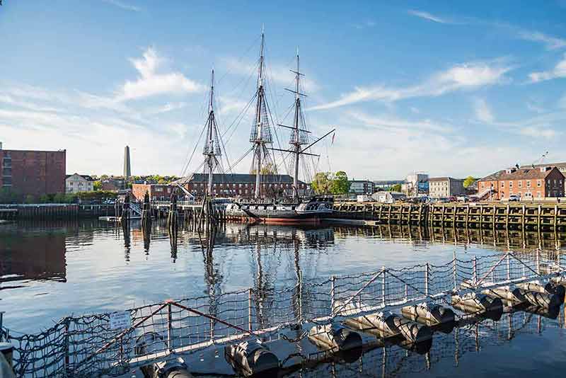national parks near massachusetts ship moored in Boston harbour