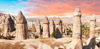 fairy chimneys are a natural tyrkey landmarks