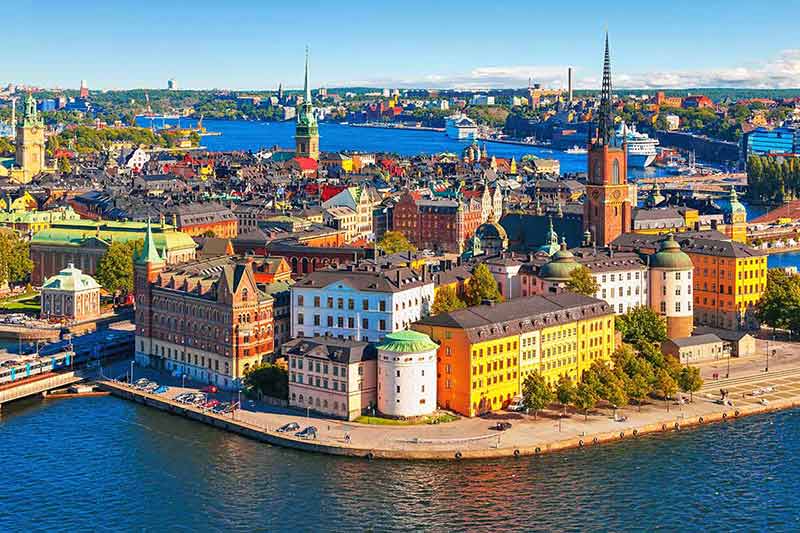 colourful buildings in Stockholm featured on Netflix