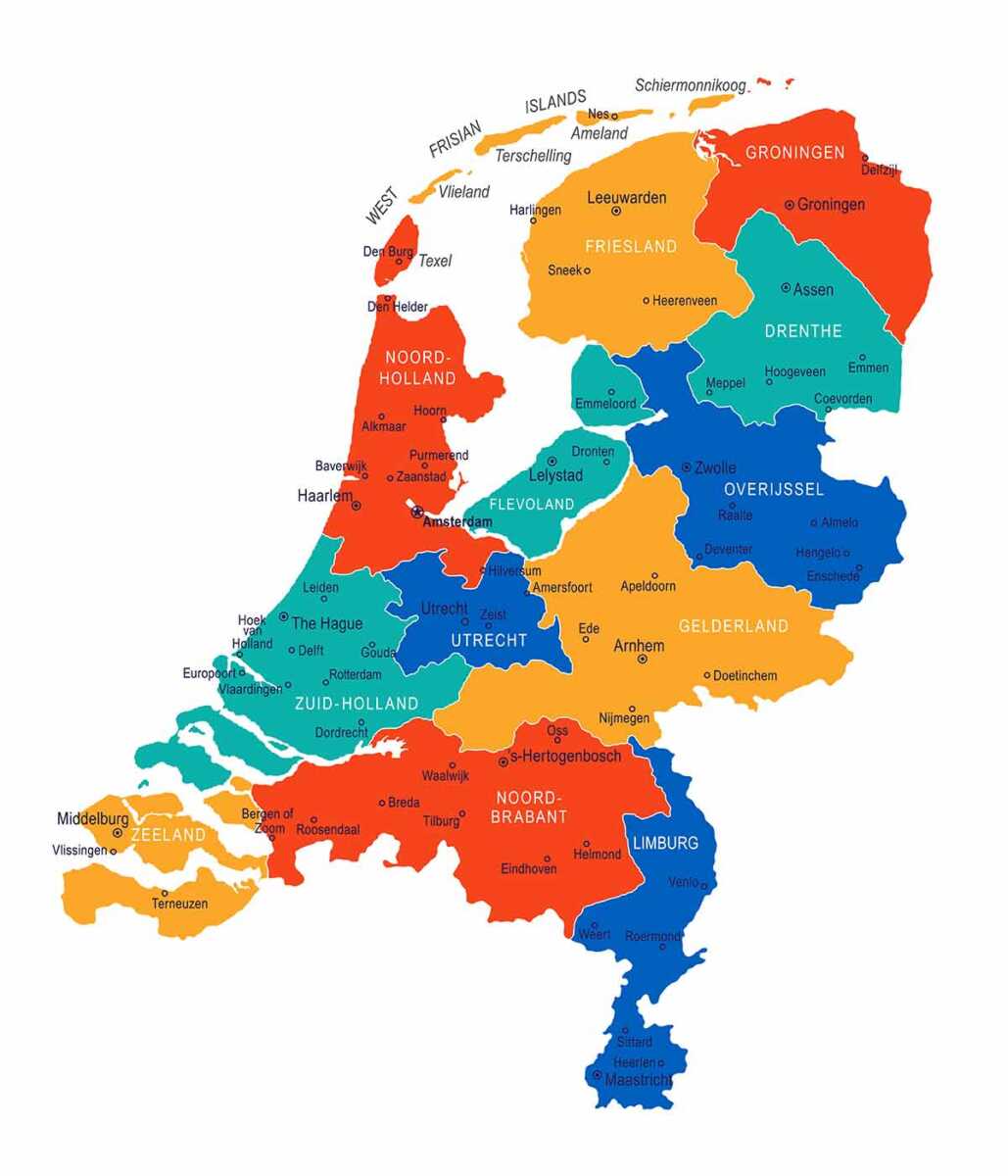 netherlands cities map