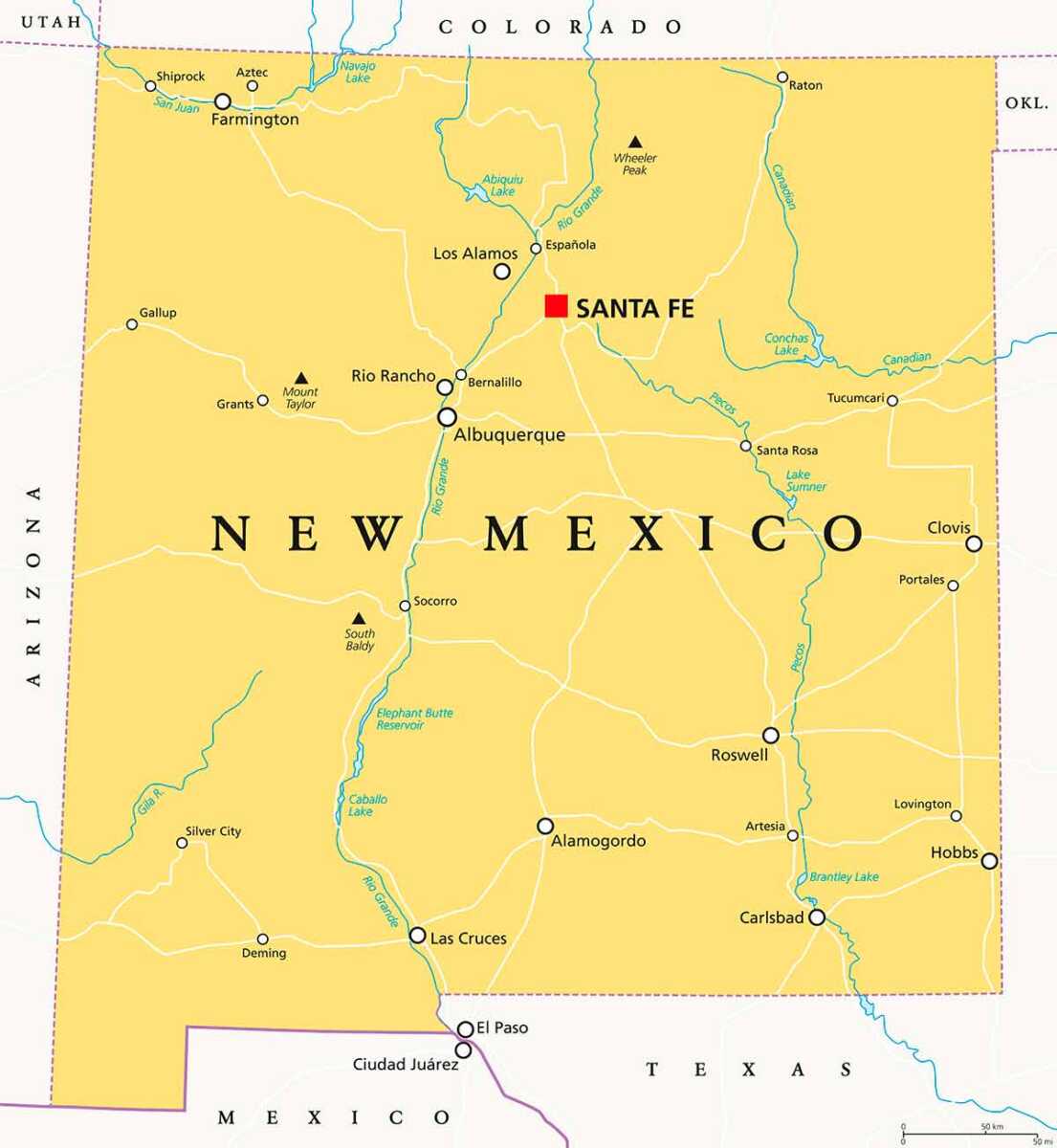 new mexico map