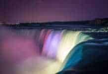 niagara falls at night lights