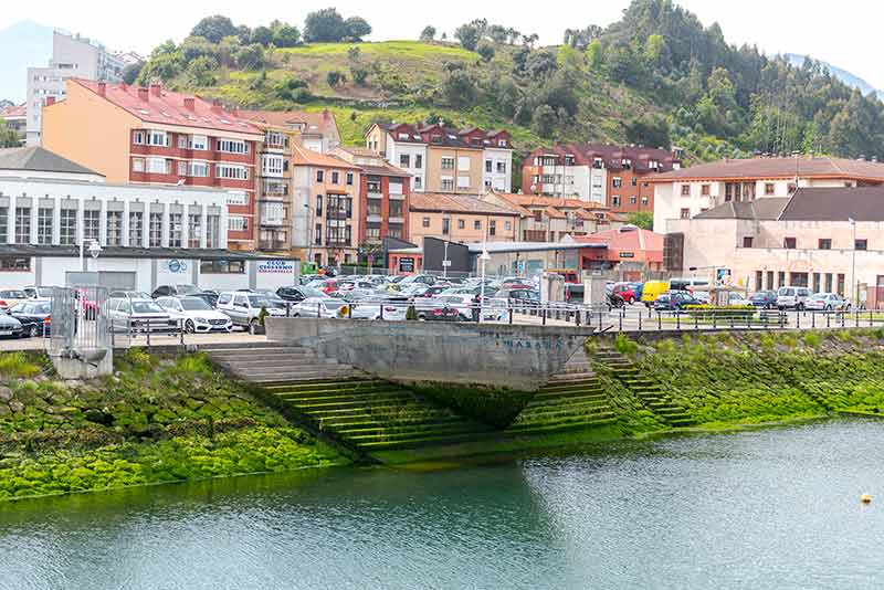 Ribadesella Village Aerial View In Asturias Of Spain