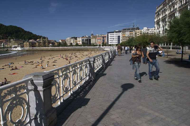 seaside walkway in San Sebastian