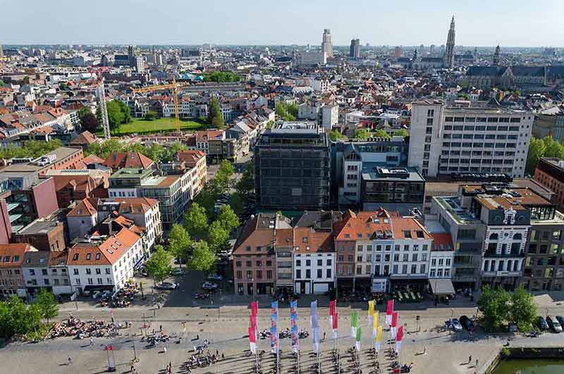 Aerial View Of Antwerp City
