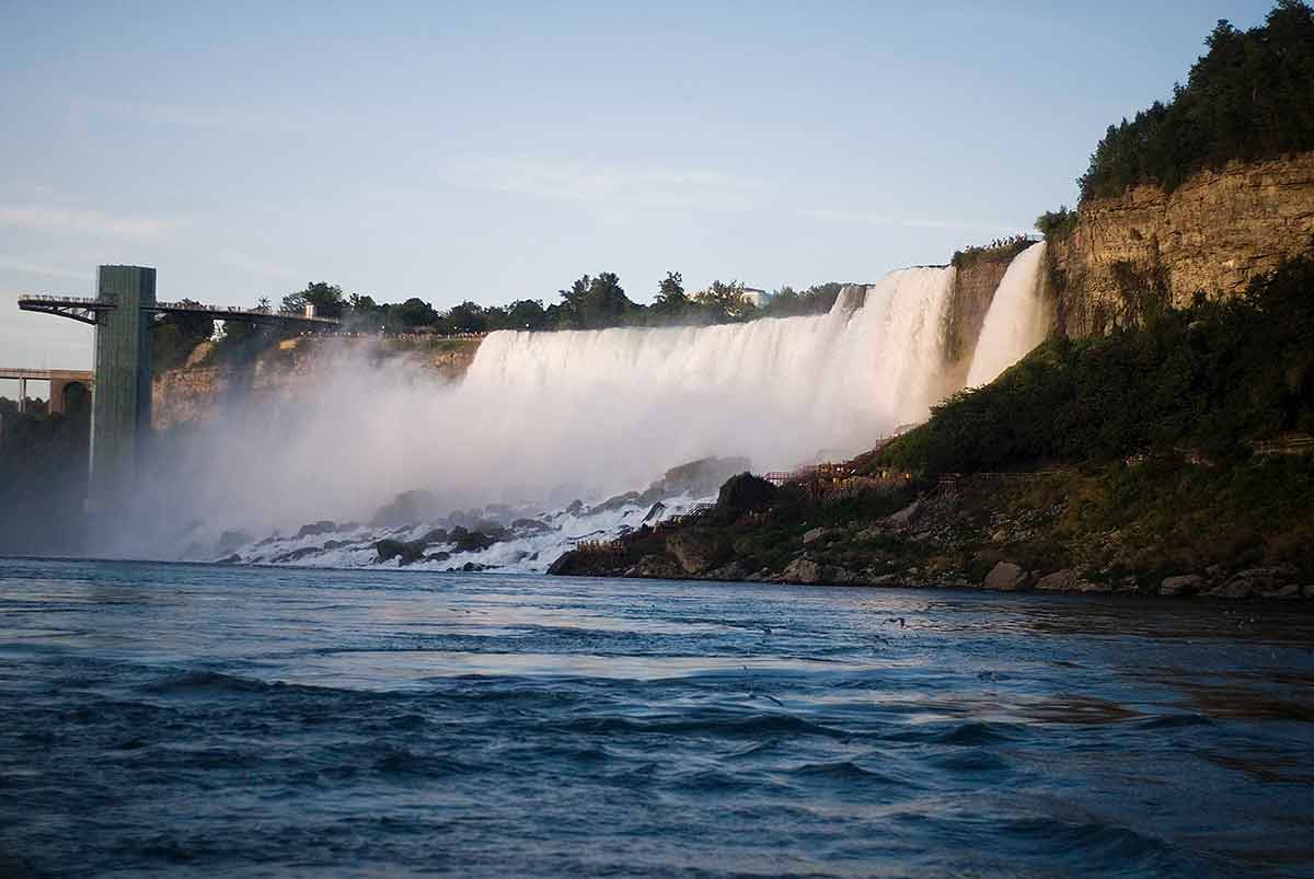 View of Niagara Falls from Made of the Mist boat