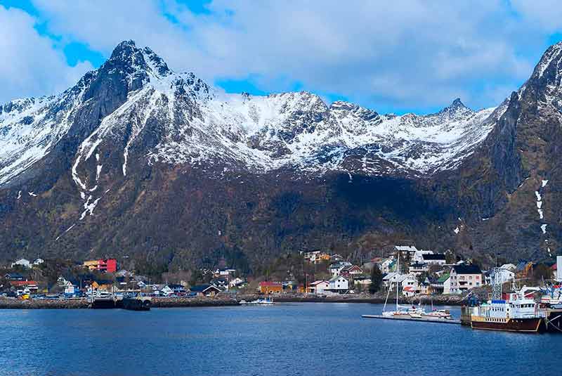 Town Svolvaer On Lofoten Islands In Norway